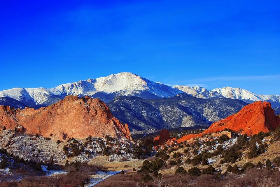 Pikes Peak above the Garden of the Gods