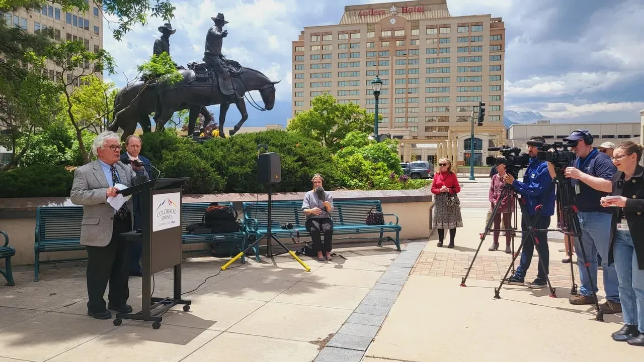 A public dedication event downtown